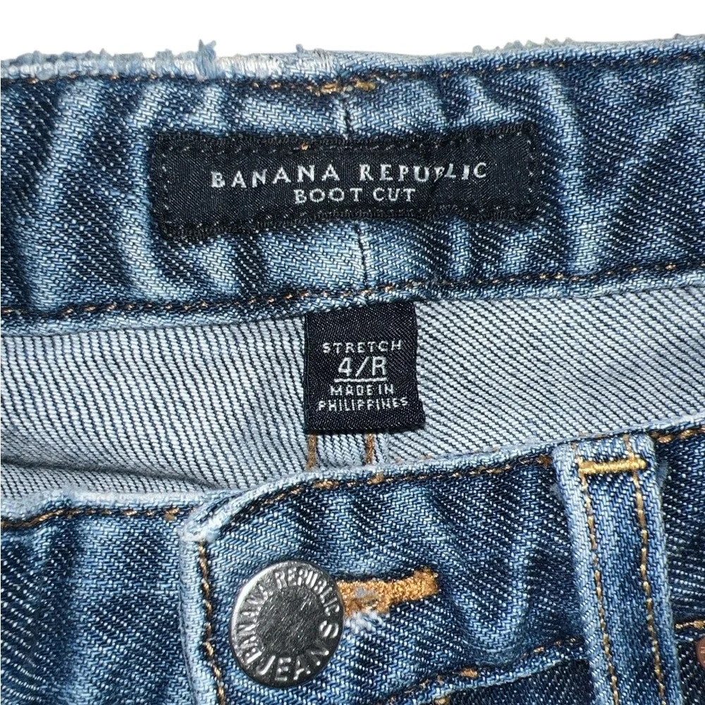 BANANA REPUBLIC| WOMENS Dark Stretch Denim Boot Cut Jeans 4R - Picture 7 of 9